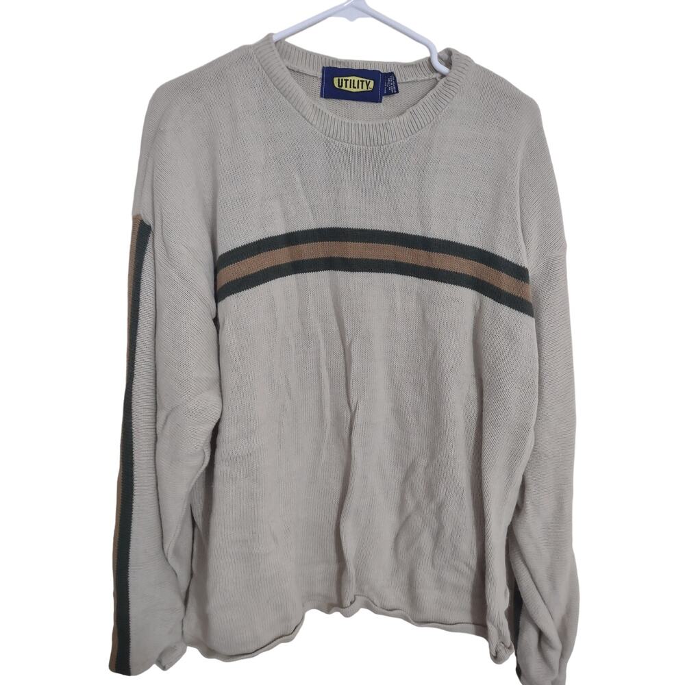 Vintage Utility Men's Crewneck Sweater Size XL Preppy Grunge Hipster‎